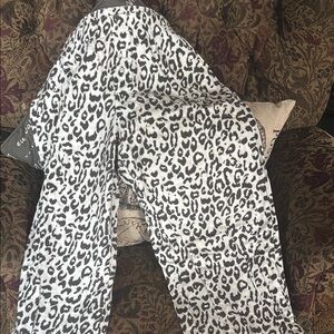 Victoria's Secret Black and White Leopard Print Pants